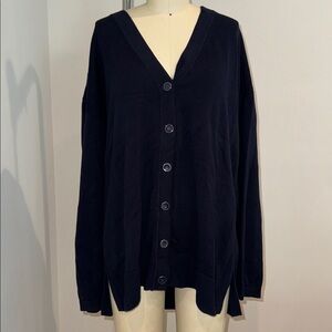 Talbots navy blue cardigan